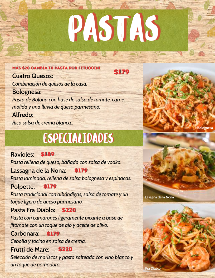 La Bella Pizza Cholula Menu - Image 1
