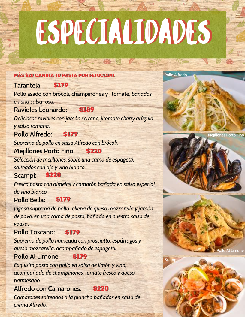 La Bella Pizza Cholula Menu - Image 3