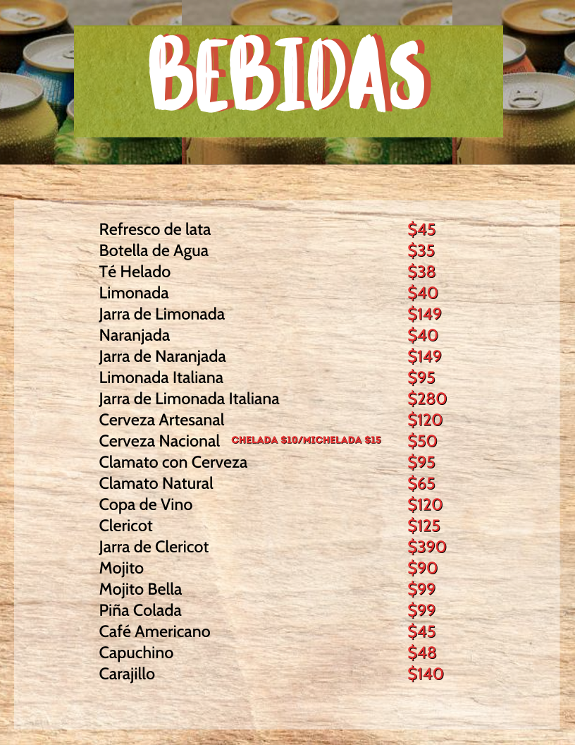 La Bella Pizza Cholula Menu - Image 6